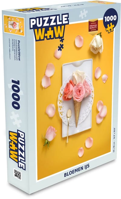 Puzzel Bloemen ijs - Legpuzzel - Puzzel 1000 stukjes volwassenen