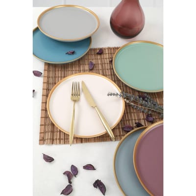 Set van 6 dessertborden Nordic keramiek | Hermia