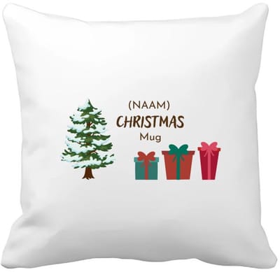 Akyol - kerst kerstboom met cadeautjes met eigen naam Kussen hoes - Kerstmis - kerst beker - winter - kerst - christmas - kerst cadeau - 40 bij 40 cm