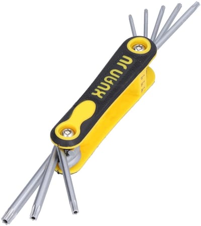 JHUBERS- Vouwsleutelsleutel Inklapbaar - Torx-sleutelset T9/T10/T15/T20/T25/T27/T30/T40 - Draagbare Combinatiesleutelset - Reparatiegereedschap - Hoogwaardige Kwaliteit - Multitool