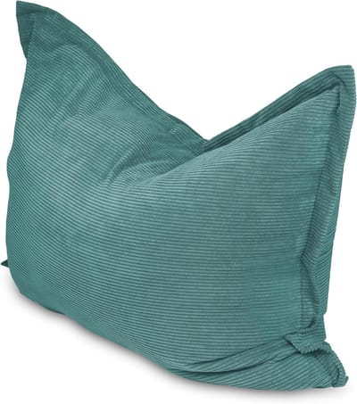 Zitzak Corduroy - Vloerkussen Zitkussen - Ontspannen Zitten - Wasbare Hoes - 100x155 cm - Turkoois
