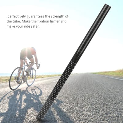 Fietszadelpen Koolstofvezel - Zadelbuis Lichtgewicht - Fietsen Onderhoud - Volledig Koolstofvezel - 222x400 mm - Zwart