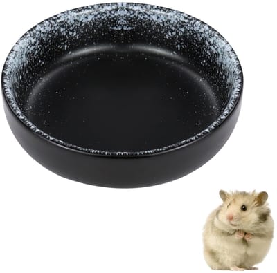 Dailygoods- Hamstervoedselkom Keramisch - Waterbord - Dierenkam - Dierenkooi - Eenvoudig te reinigen - Inhoud 80 ml - Dierenkom
