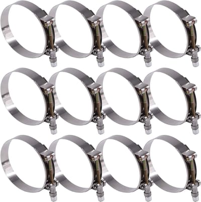 12 Stuks RVS T-Bolt Slangklemmen 86-94mm voor Turbo Inlaat en Intercooler Slangen