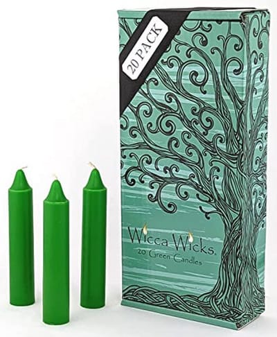 Groene Taper Kaarsen 20 Stuks | 4 Inch | Wicca Altaar Benodigdheden, Spreuken en Rituelen | Decoratie voor Hekserij