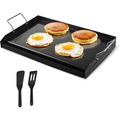 Plancha Plana de 24x16 pouces en Acier au Carbone Plaque Universelle pour Grill BBQ Ustensile de Cuisine