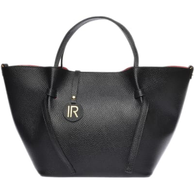 Isabella Rhea Zwart Rundleer Tas
