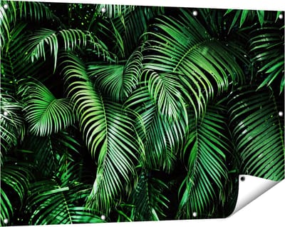 Gards Tuinposter Tropische Palm Bladeren - Groen - 120x80 cm - Tuindoek - Tuindecoratie - Wanddecoratie buiten - Tuinschilderij