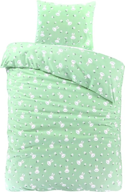 Decoware Kinderdekbedovertrek Bunny 140x200 cm - Katoen - Eenpersoons - Dieren Thema - Met Kussensloop