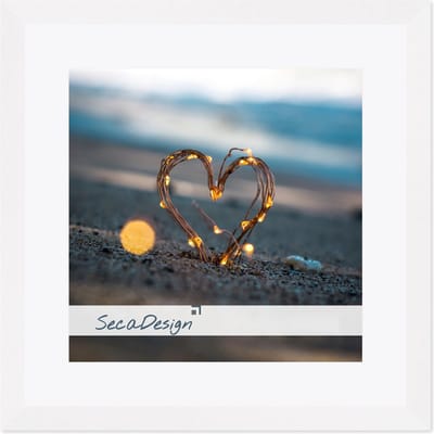 Fotolijst - SecaDesign - Fika - 50x50 / 40x40 cm fotomaat met passe-partout - Wit - Fotokader