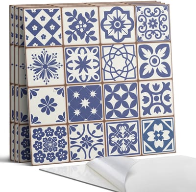 Coloray Wandpanelen Zelfklevend - Decoratieve tegelpatronen Zelfklevende Wandpanelen - 50 cm x 50 cm - Blauw Wandpaneel PVC - 5 stuks - Texturen Wandpanelen Zelfklevend - Wandpanelen Keuken - Wandpaneel Badkamer