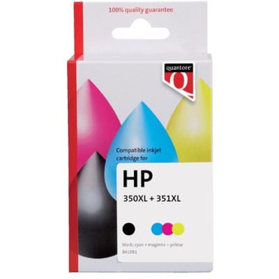Inktcartridge Quantore alternatief tbv HP CB336EE CB338EE 350XL 351XL zwart en kleur