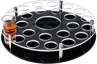Duurzame Bulkhead Glass Drawer Houder met Zware Basis, Transparante Acrylaat Organizer voor Bar, Feest, Club en Thuisgebruik