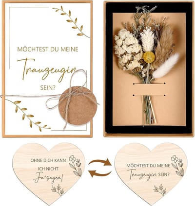 Gift for Bridesmaid - Suggestion Cards - Hestya - Will du Meine Trauzeugin Sein - Bridesmaid Wedding Announcement