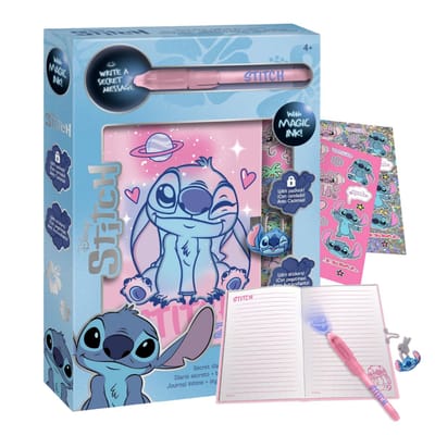 Stitch Dagboek met Slot - Dagboeken - Magische UV Pen en Stickers 1 stuk