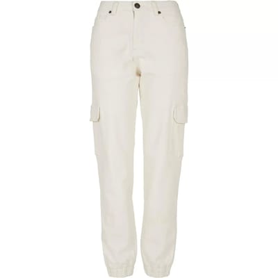 Urban Classics - Organic Stretch Denim Cargobroek - Taille, 28 inch - Wit