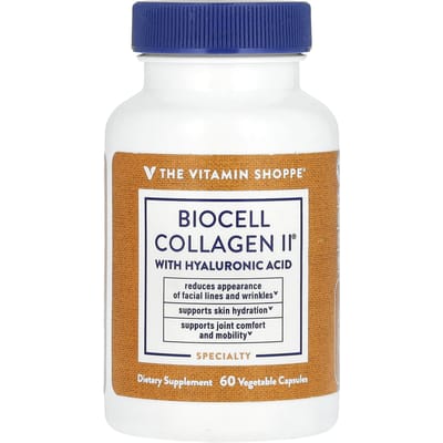 The Vitamin Shoppe, Biocell Collagène II, avec acide hyaluronique, 60 gélules végétales