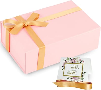 Magnetische geschenkdoos - Decoratieve verpakking - Cadeaus presenteren - Inclusief lint en kaart - 9.5 x 6 x 7.6 cm