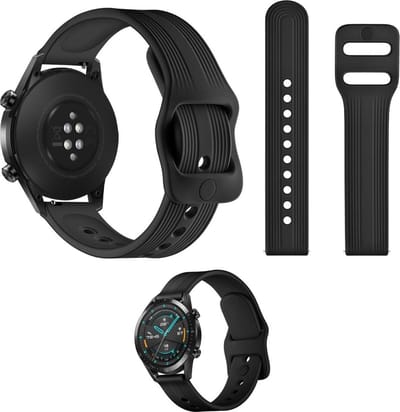 Universeel Smartwatch 20MM Bandje Siliconen met Gespsluiting - Geschikt voor: Samsung, Pebble, Garmin, Huawei, Moto, Ticwatch, Seiko, Citizen