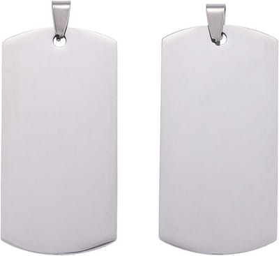 Set van 5 Rechthoekige RVS Hangertjes voor Graveren en Sieraden Maken