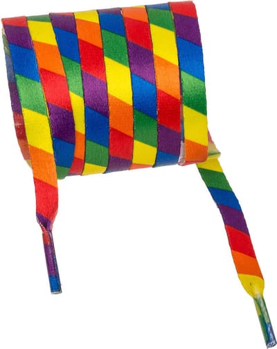 Pride schoenveters - Regenboog schoenveters -140cm - inclusiviteit- LGBTQ+ gemeenschap-cadeau voor pride-regenboog schoenveters -originele schoenveters -originele feestcadeau-schoenveters – veters -feestveter