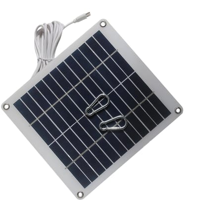 Zonnepaneel Oplader - Energie Paneel - Buiten Camera - Waterdicht Ontwerp - 50W 12V - Wit