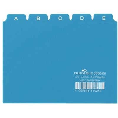 Tabbladen voor kaartenbak A6 (105 x 148 mm), A-Z