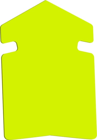 Reclame Kaart Pijl - Prijskaart - Geel - Pak 25 Stuks - Fluo Geel - Karton - Papier