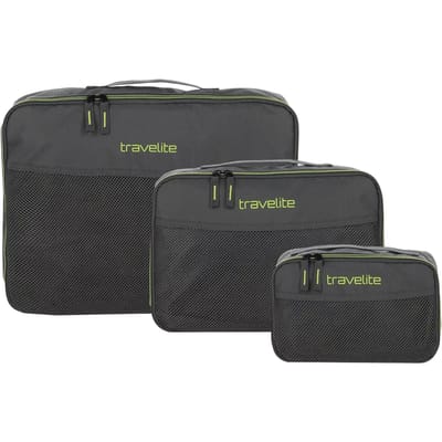 Travelite Packing Cubes Set – 3-delig – Lichtgewicht Reisorganizers – Ruimtebesparend & Duurzaam