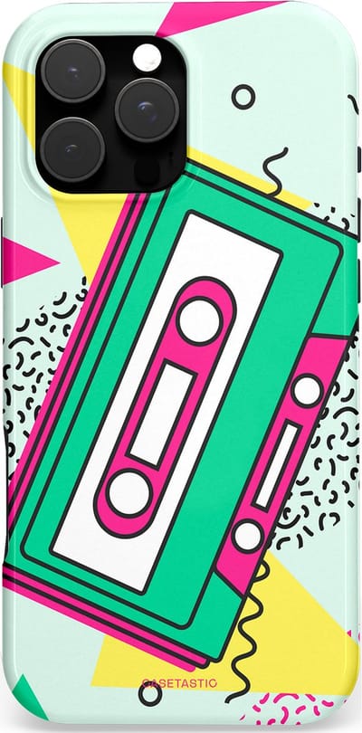 Casetastic Hoesje Geschikt voor Apple iPhone 16 Pro Max Magsafe - Stijlvolle Beschermende Duo-layer Case - Retro 80s muziek