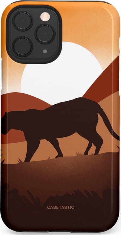 Casetastic Hoesje Geschikt voor Apple iPhone 11 Pro - Stijlvolle Beschermende Duo-layer Case - Zonsondergang Safari