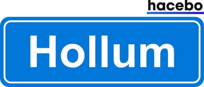 Hacebo - Plaatsnaam Sticker - 29x10 CM - Hollum sticker - Verkeersborden sticker - grappige cadeaus - Hollum