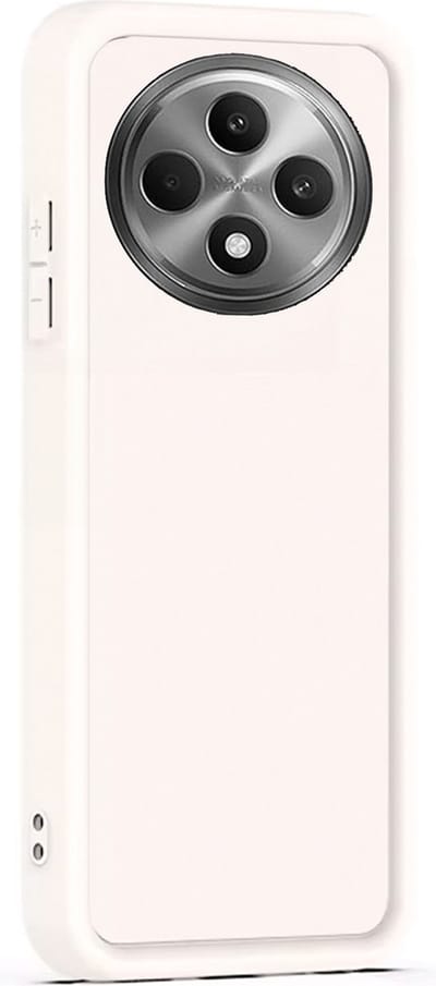 Hoesje geschikt voor Oppo Reno 12F / 12FS - Versterkte randen - Bescherming Camera & Scherm - Matte Design Sand Beige
