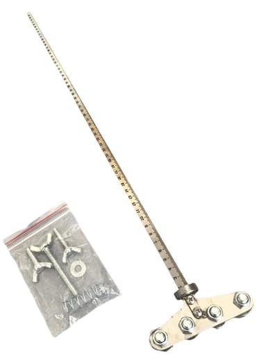 Houtbewerkingsliniaal - Precisie Kalibrator - Nauwkeurig Zagen - Roestvrij Staal - 50 cm - Zilverkleurig