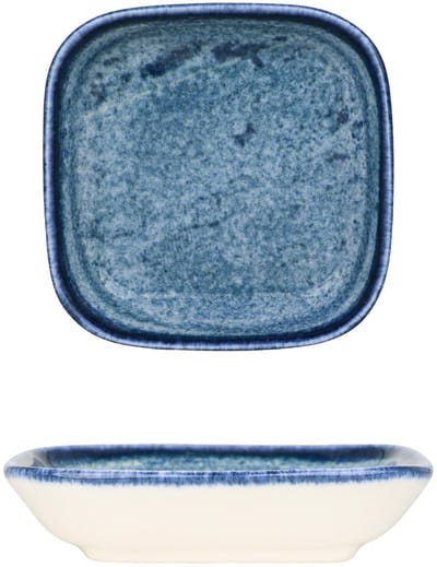 Kütahya Porselen Serveerschaal - Blue Stone - Porselein - 8x8 cm (44cc) - set van 2