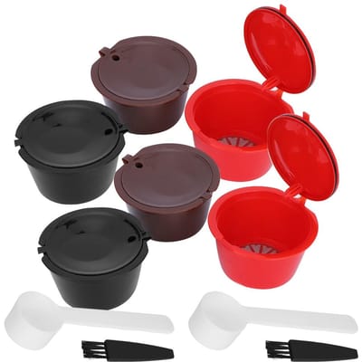 Herbruikbare Navulbare Koffiecapsule Filterbeker met Lepel Borstel Set Café Gereedschap voor Dolce Gusto