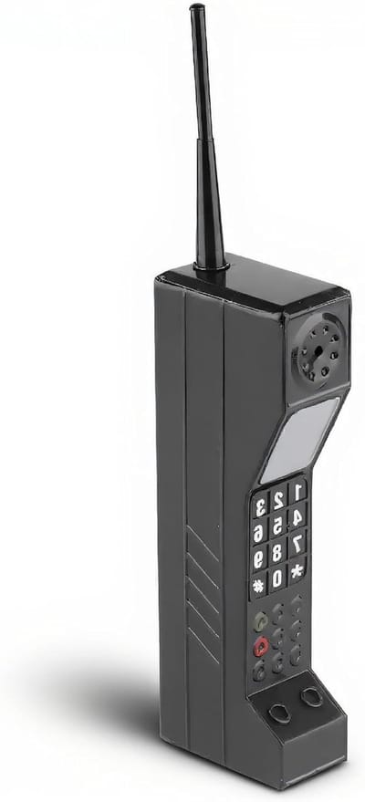 Retro Vintage Mobiele Telefoon Ornament voor Kerst, Fotografie Props en Stylized Decoratie