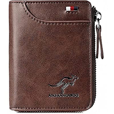 Portemonnee Leer Naamkaartjeshouder Portemonnee met Rits Luxe Portemonnees voor Mannen RFID-bescherming Portemonnees Carteira Masculina Luxe.-A-DH