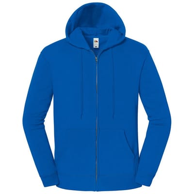 Fruit of the Loom Unisex Volwassen Iconische Premium Full Zip Hoodie (Koningsblauw)