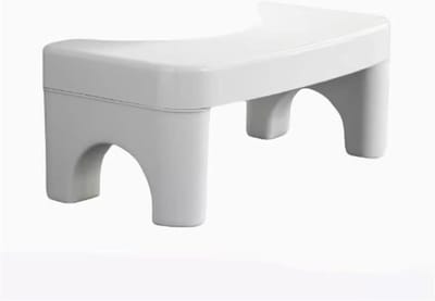 Toiletkruk - Voetenbankje - Natuurlijk zitten - Antislip oppervlak - 395 cm - Wit