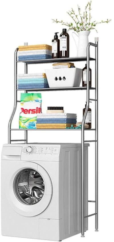 CRLYN® Wasmachine Kast - Ombouw - Verhoger - Meubel - Zilver