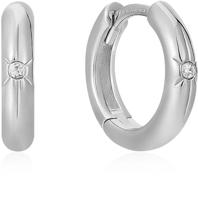 Ania Haie AH E048-02H Pop Charms Dames Oorbellen - Oorringen - Sieraad - Zilver - 925 Zilver - 4 mm breed - 12 mm lang