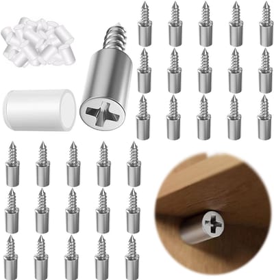 Dailygoods - 30 stuks plankdragers, plankhouders, plankhouders, zelftappende planksteunen, zelftappende schroef, plankdragers, voor meubels en kasten