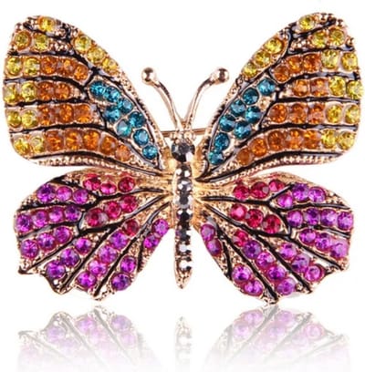 Zelto-Vlinder-Broche-Dames Broche-Heren Broche-Accessoires-Bijoux-Sierspeld-Pin-Dames Mode-Broches-Vest Sluiting-Broches & Spelden-Sierpin-Roze-Geel-Broche Boetiek