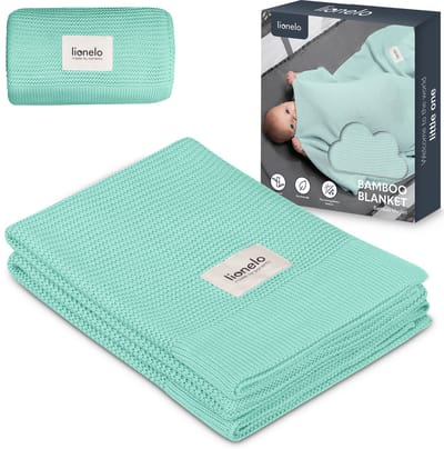 Lionelo Bamboo Blanket - Deluxe Baby Deken - Hypoallergeen - Antibacterieel - Antischimmel - 100% Bamboe Katoen - Thermoregulerend - Zacht & Ademend - Duurzaam - Wasbaar - Vanaf Geboorte - 100×75 cm