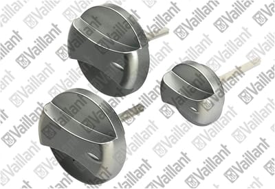 Knoppen Set - Bedieningsknoppen Draaiknoppen - Ketel Bediening - Compleet Platinum Set - 3 stuks - Zilverkleurig