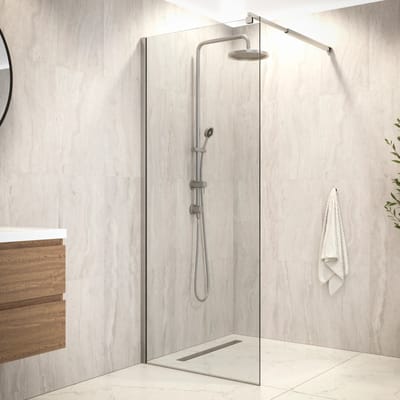 Mirlux Zaro Inloopdouche – Luxe Douchewand van 6 mm Veiligheidsglas met Nano Coating – Transparant Glas – Chrom Aluminium Frame – 80×200 cm