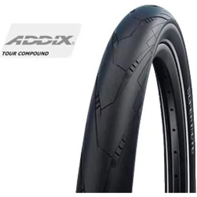 SCHWALBE Super Moto Performance Clincher Tyre 27.5x2.40" RaceGuard E-50 Addix Reflex, zwart Bandenmaat 62-584 | 27,5x2,40"