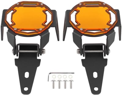 Dailygoody - Mistlamp Protector - Motorrijders - Aluminium Beschermhoes - Oranje - LED Lamp Protector - Geschikt voor R1200GS / R1250GS Adventure