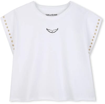 Zadig & Voltaire X60536 T-shirt Met Korte Mouwen Wit 6 Years Meisje